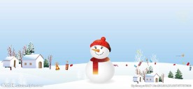 雪人  冬季背景