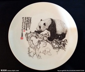 刻瓷艺术  刻瓷作品