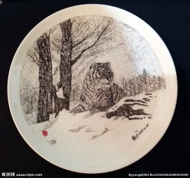 刻瓷艺术  刻瓷作品
