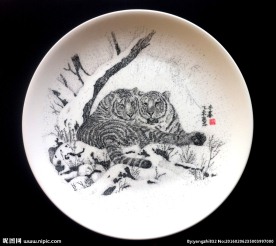 刻瓷艺术  刻瓷作品