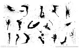 中国风泼墨书法笔触