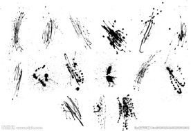 中国风书法泼墨笔触