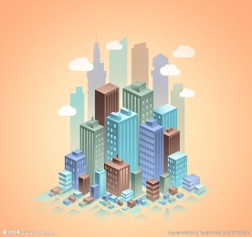 时尚都市楼群