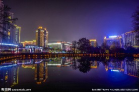 淄博张店人民公园夜景