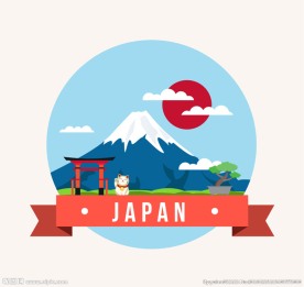 创意日本风景插画