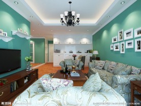 美式 风格 客厅