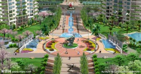 长安华都广场鸟瞰效果图