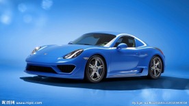 蓝色保时捷
