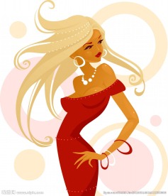 矢量时尚性感美女