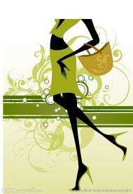 矢量时尚美女人物素材