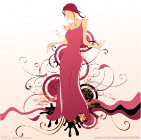 矢量时尚美女人物素材