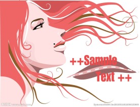 矢量卡通美女人物