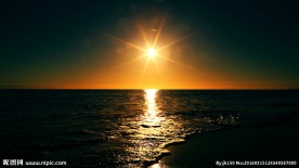 海上夕阳美景