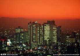 夕阳下的城市