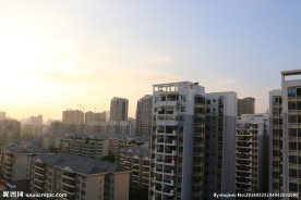 城市夕阳