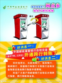 邮政海报 跨行取款 ATM