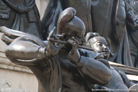 大唐盛势雕塑局部