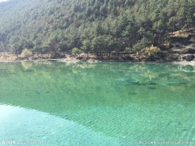 碧绿的湖水
