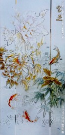 艺术玻璃 隔断 背景墙