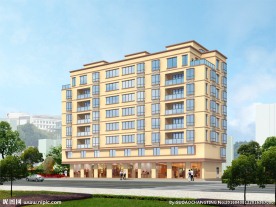 高档小区商品房建筑效果图