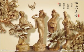 3D木雕美女图