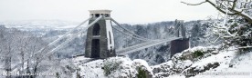 城市雪全景