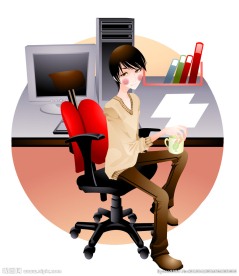 正在休息的矢量男性