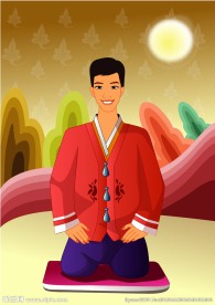 正在打坐的矢量男性