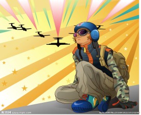 朝天仰看的矢量男性