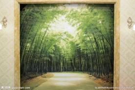 爱丽舍3D晶彩砖竹林背景墙