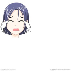 女孩哭矢量图
