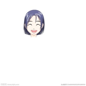 女孩笑矢量图
