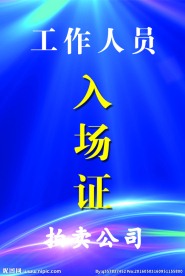 工作人员入场证