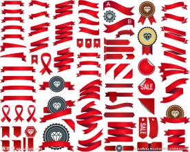 条幅装饰矢量素材