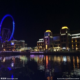 摩天轮夜晚风景