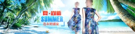 夏装连衣裙海报
