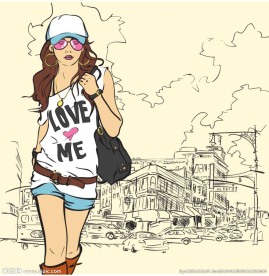 韩版率直女性酷仔