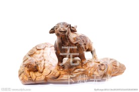 木雕金钱砚台正面