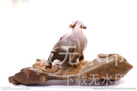 木雕金钱砚台图