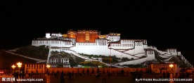 布达拉宫夜景
