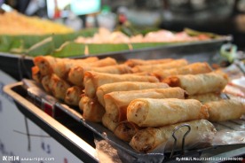 泰国美食油炸春卷