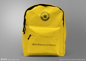 黄色双肩背样机