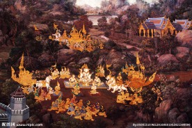 罗摩衍那壁画四面佛场景