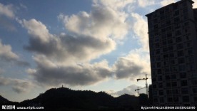 仰望建筑和天空