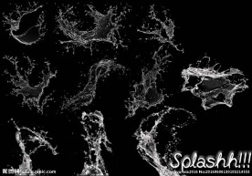 喷溅水花装饰PS笔刷