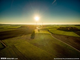农田 夕阳