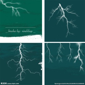 逼真的闪电效果PS笔刷