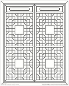 花格镂空通花窗格