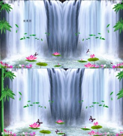 竹子流水动态风景视频片头片尾