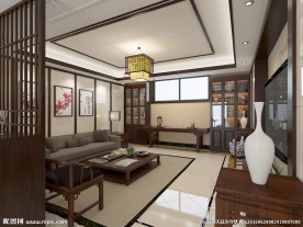 新中式风格客厅装修效果图